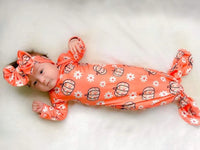 Leopard pumpkin gown and headband set - BIG FRENCHIES