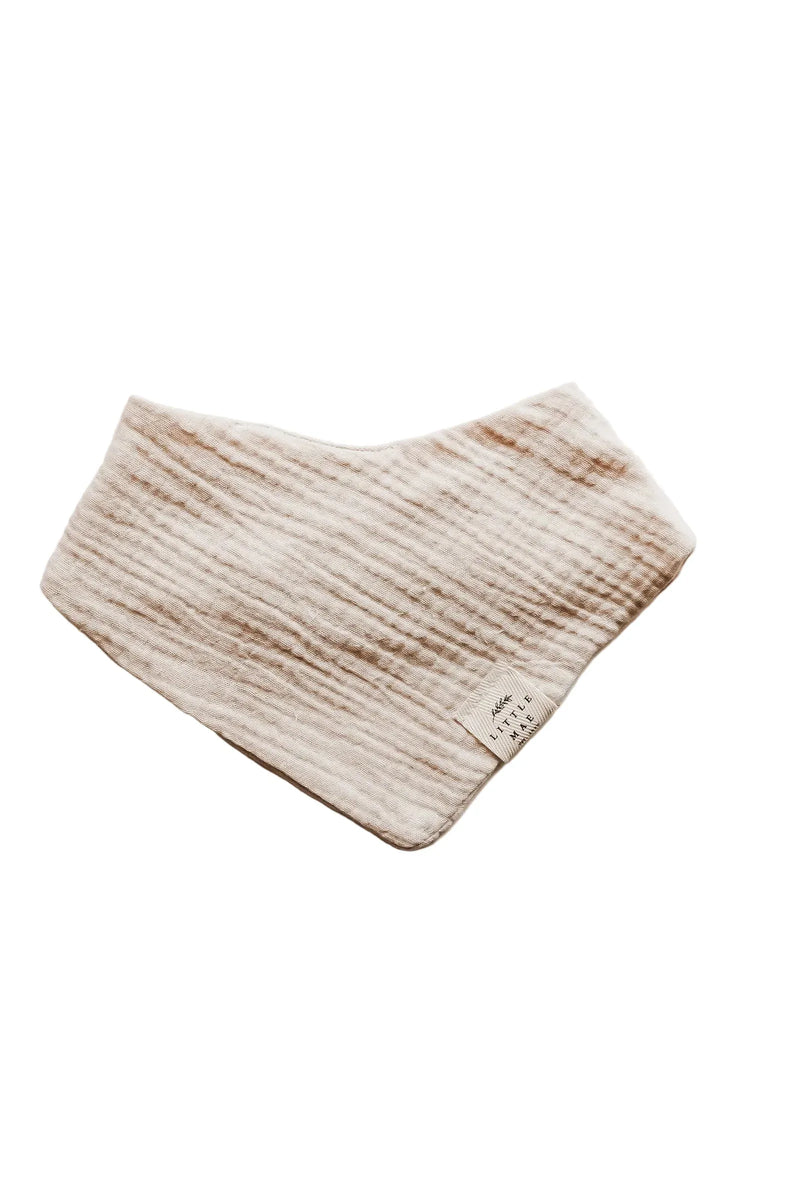 Oat Beige Neutral Baby Bandana Bib Snap Closure - BIG FRENCHIES
