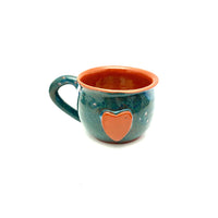Calliope Heart Mug - Teal Fireworks - BIG FRENCHIES