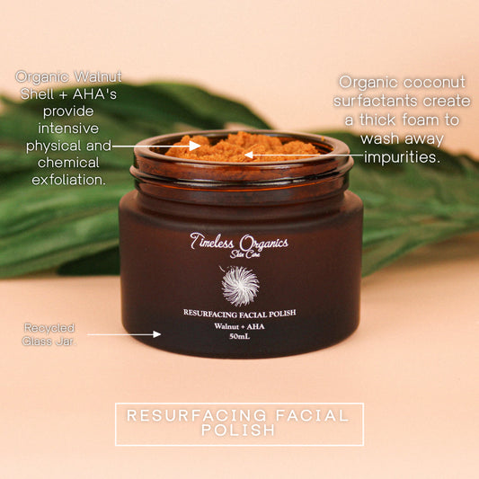 Resurfacing Facial Polish - Walnut + AHA - BIG FRENCHIES