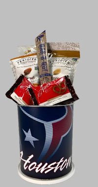 Houston Texans Gift Tin Basket - Savory or Sweet Snacks - Made In America - BIG FRENCHIES