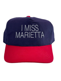 I Miss Marietta Band custom embroidered strap back cap hat