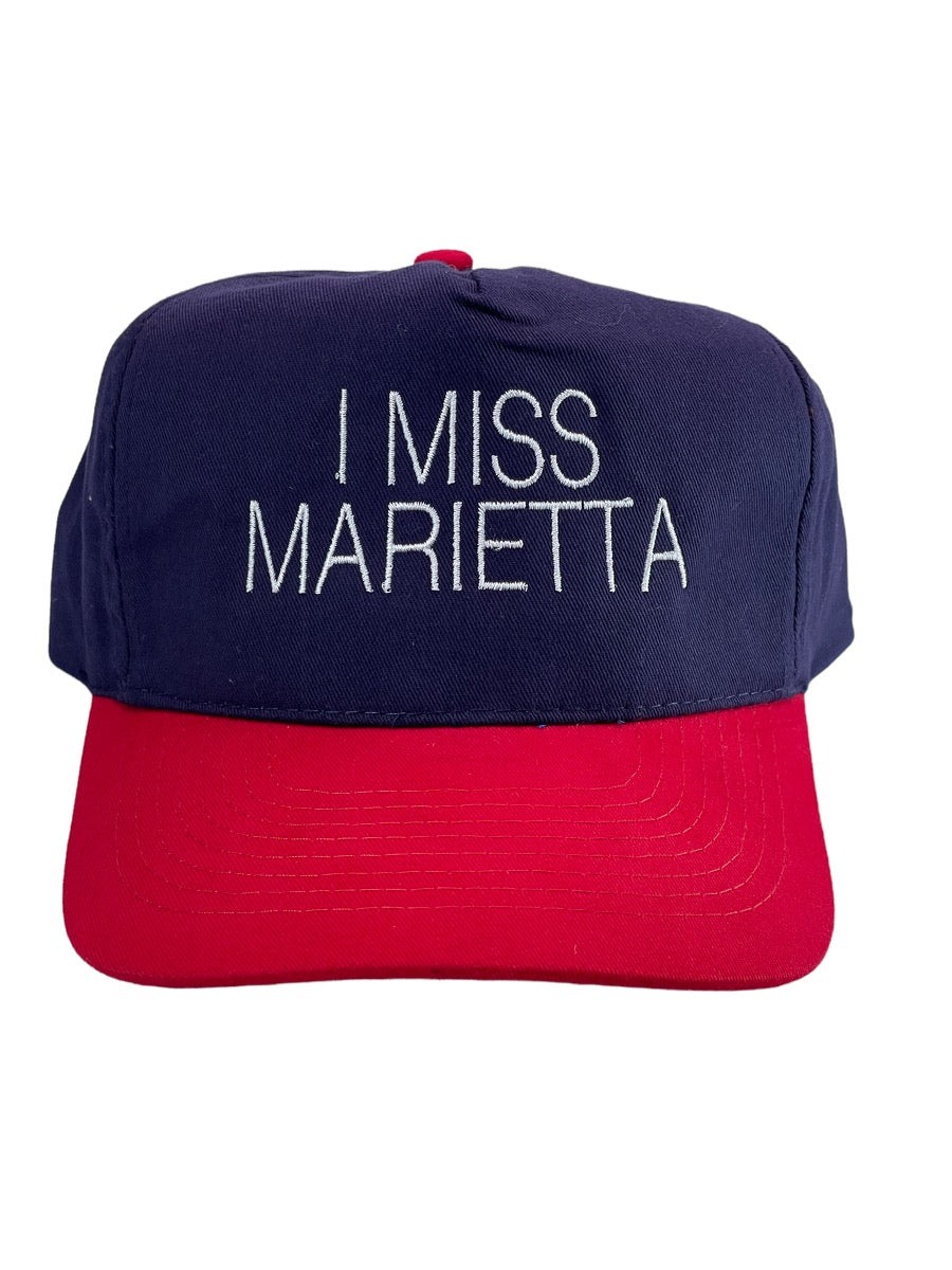 I Miss Marietta Band custom embroidered strap back cap hat