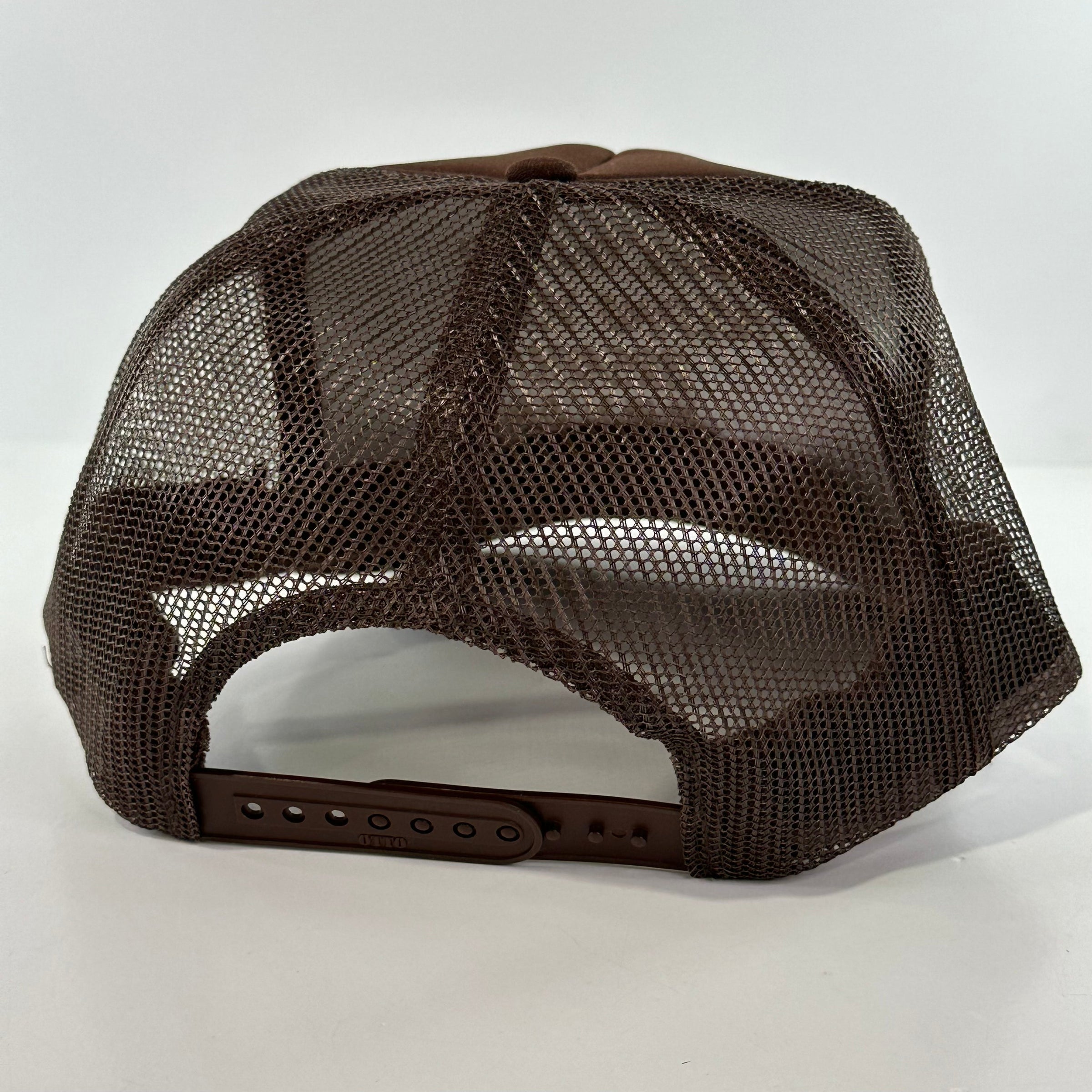 Thank you for holding your breath while I smoke on a brown mesh trucker SnapBack hat cap custom embroidered