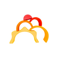 5-Piece Stained Mini Wooden Sun Rainbow Stacker - BIG FRENCHIES