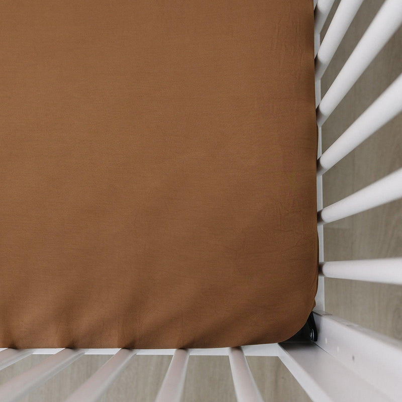 Mustard Bamboo Stretch Crib Sheet - BIG FRENCHIES