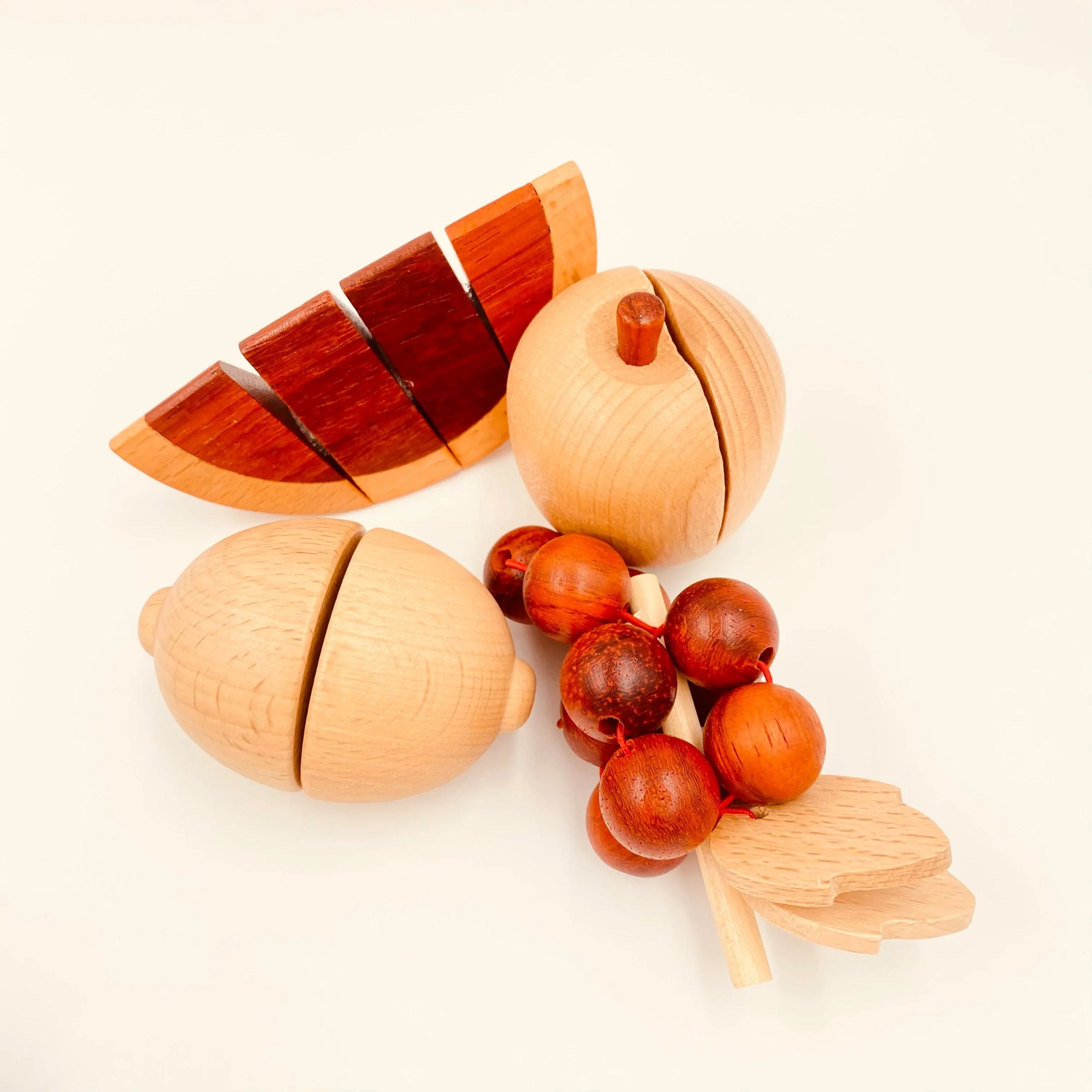 30 Pcs Wooden Fruits and Vegetables Cutting Playset - BIG FRENCHIES