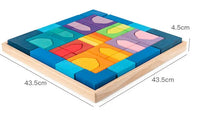 54 Pcs STAINED Arabian 1001 Nights Inspired Wooden Building Blocks Set with Tray - BIG FRENCHIES