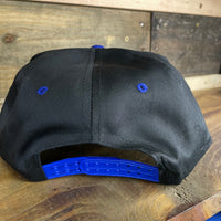 Custom Casper Glows in the dark Vintage Custom Embroidered Rope Blue Brim Black Snapback Cap Hat