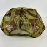 Lab Dog Duck Hunting on a Camo Mesh Trucker SnapBack Hat Cap Custom Embroidered