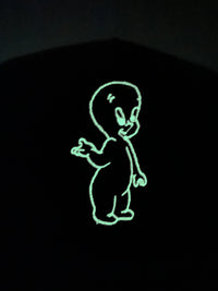 Custom Casper Glows in the dark Vintage Custom Embroidered Rope Blue Brim Black Snapback Cap Hat