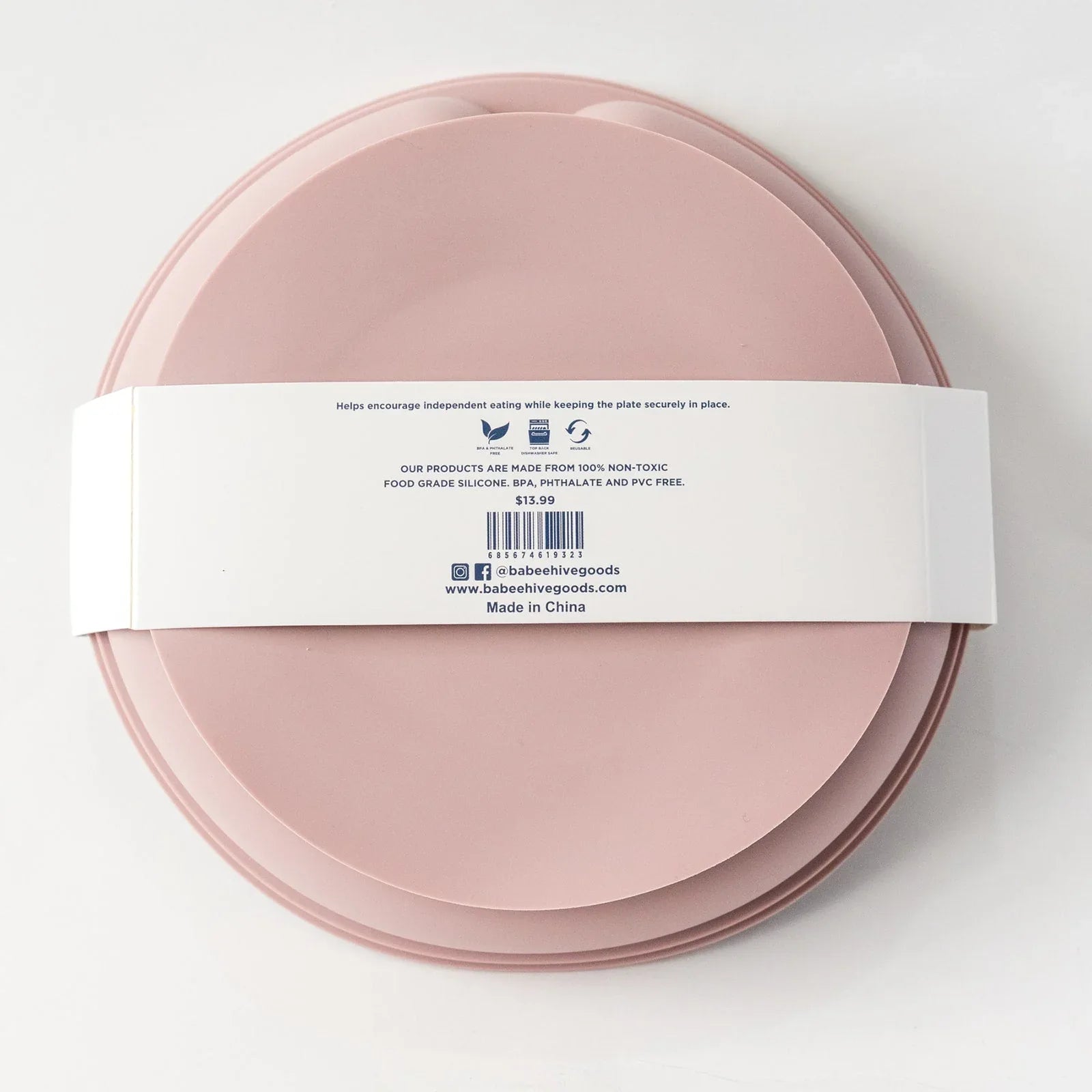 Dusty Rose Silicone Suction Plate - BIG FRENCHIES