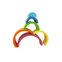 6 Pcs Small Rainbow Stacking Blocks in Pastel/Macaron Colors - BIG FRENCHIES