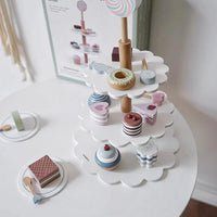 22-Piece Cake Pop Shop Wooden Pretend Dessert Bakery Play Set - BIG FRENCHIES