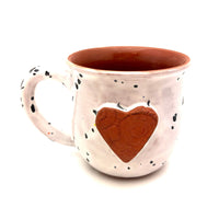Calliope Heart Mug - Speckled White - BIG FRENCHIES