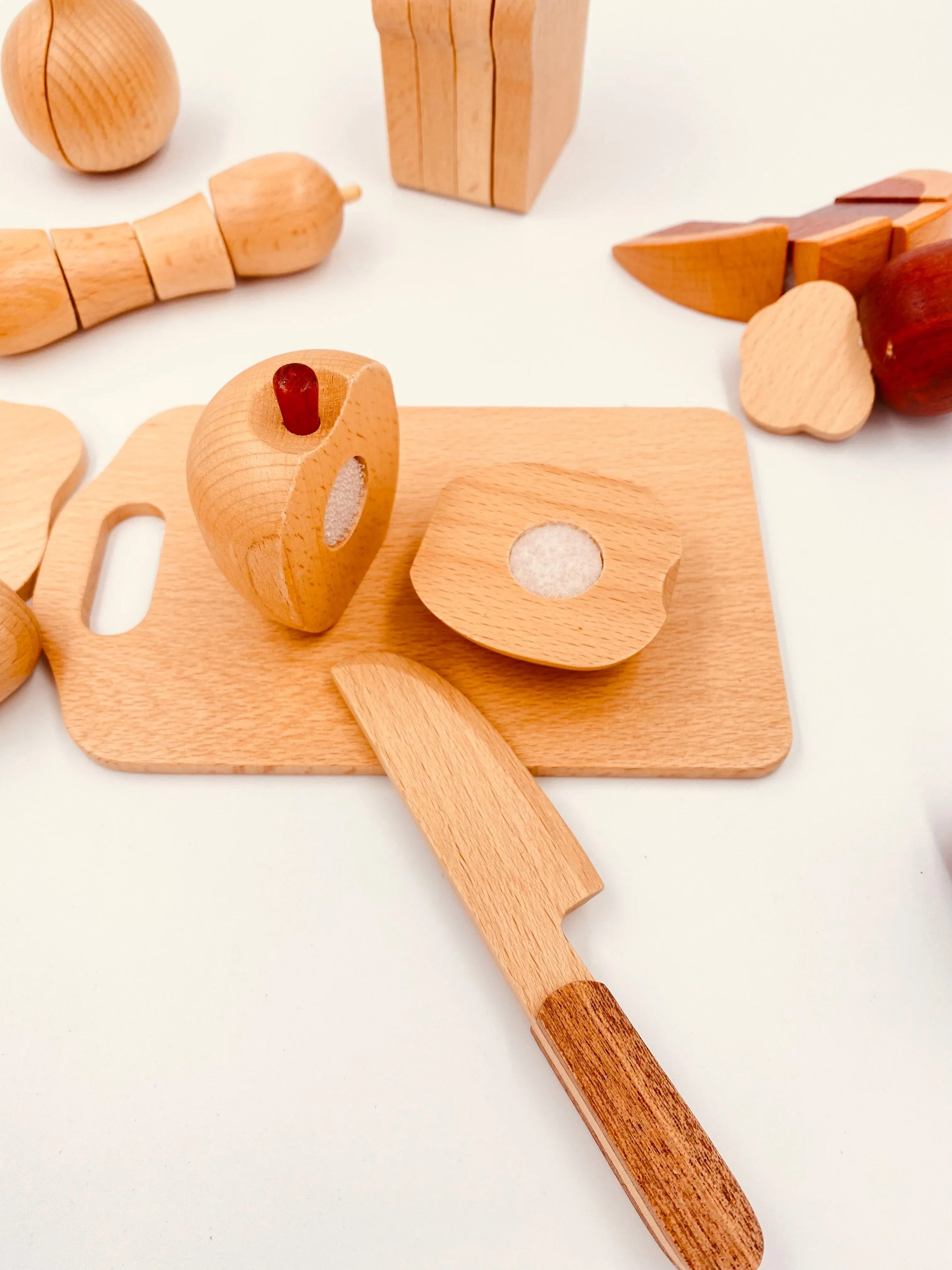 30 Pcs Wooden Fruits and Vegetables Cutting Playset - BIG FRENCHIES