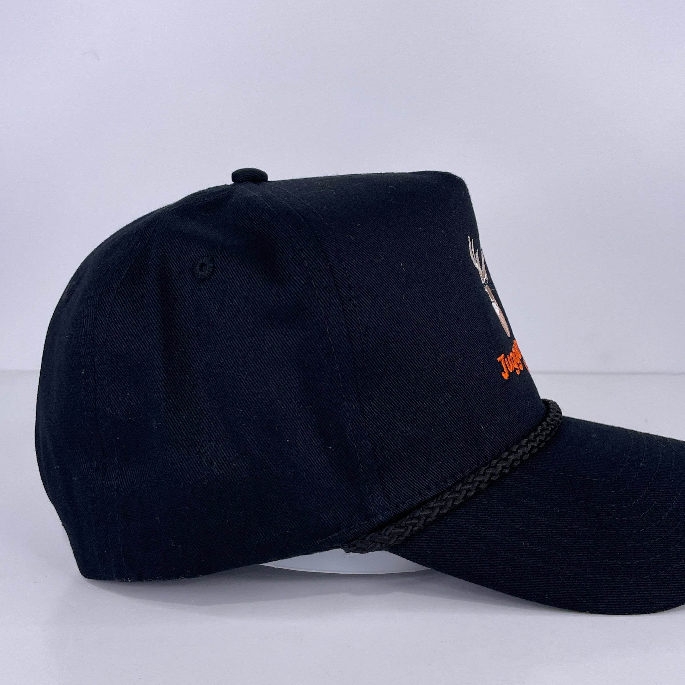 Juggernaut outdoors custom Embroidered Black Rope SnapBack
