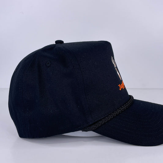 Juggernaut outdoors custom Embroidered Black Rope SnapBack