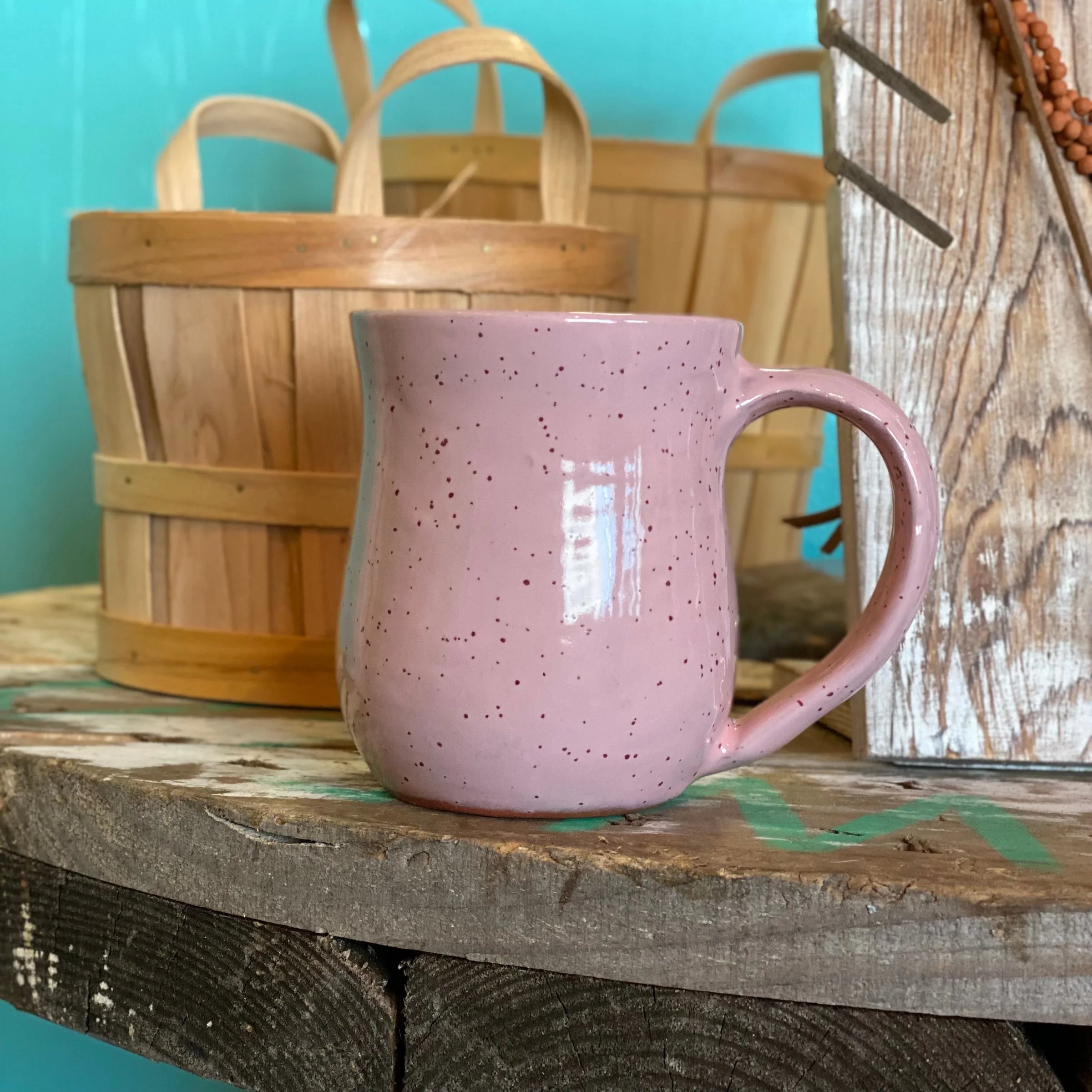 Handmade Mug - Pink Speckles - BIG FRENCHIES