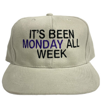 ITS BEEN MONDAY ALL WEEK Vintage Strapback Cap Hat Funny Custom Embroidered
