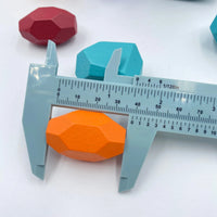 16-Piece Wooden Balancing Stones Stacking Blocks – Primary Colors - BIG FRENCHIES