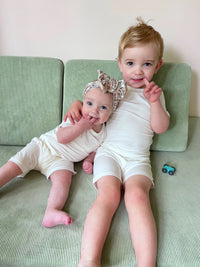 Ivory | Short Sleeve Pajamas - BIG FRENCHIES