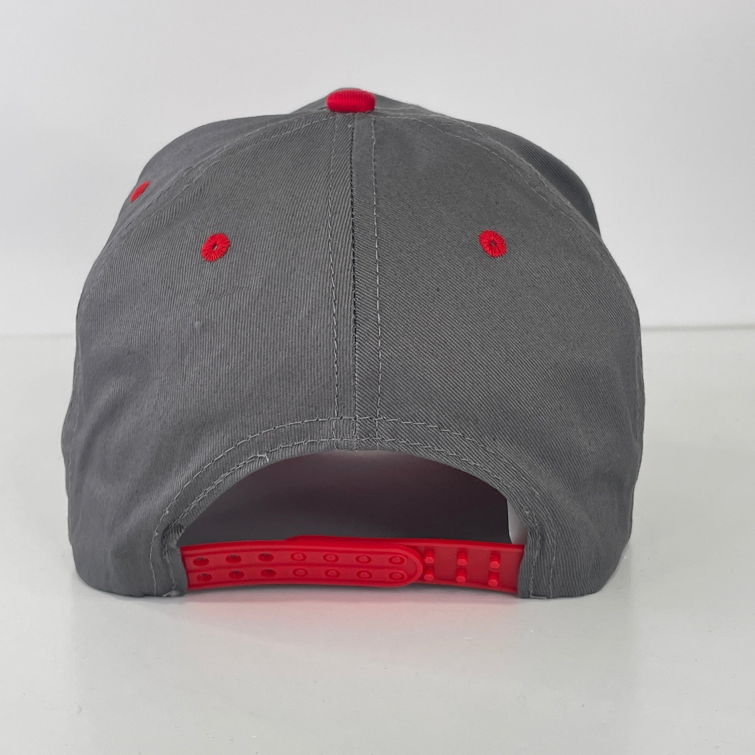 Don’t talk to me until I have had my morning cigarette custom embroidered gray/red brim, snapback cap