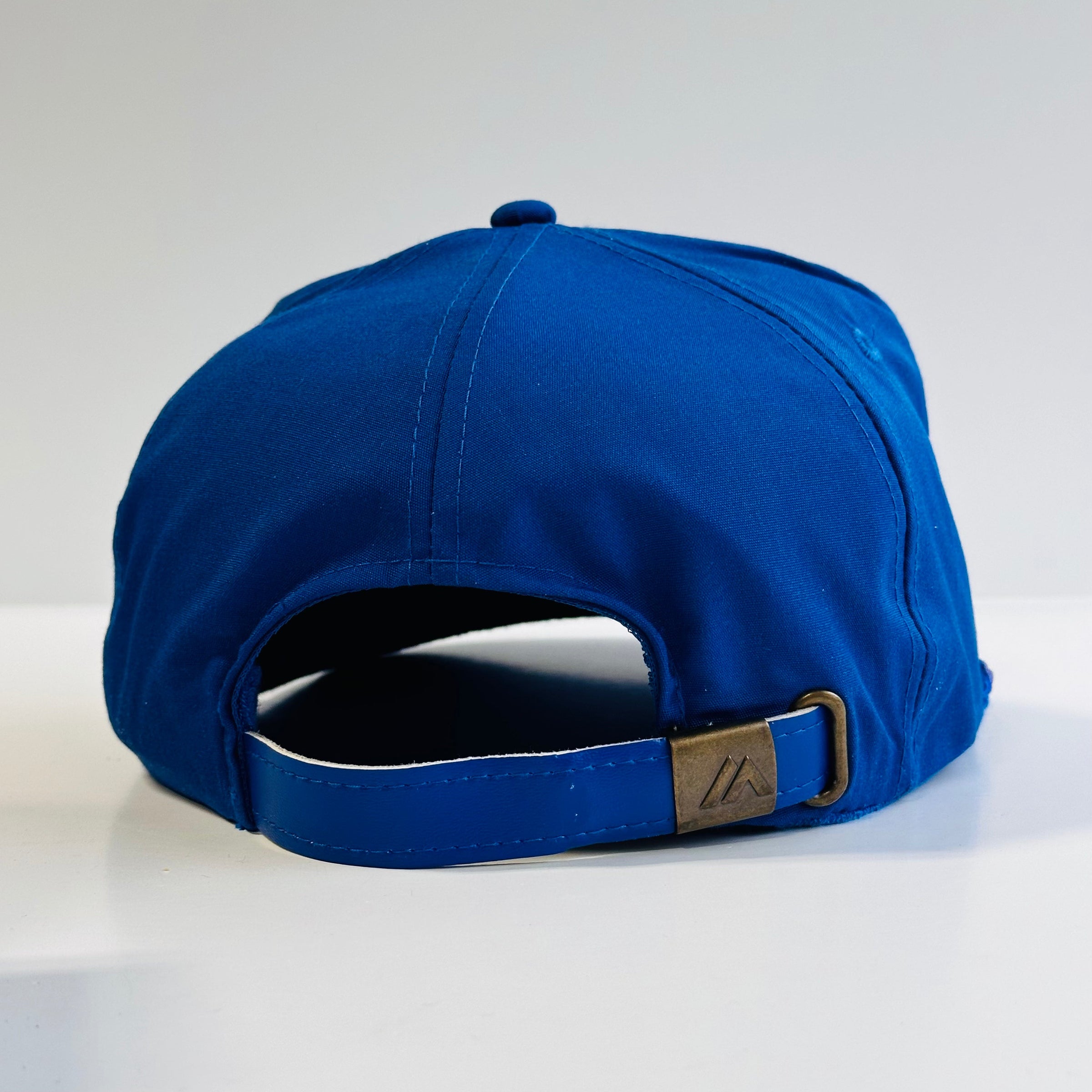 DO NOTHIN DEADBEAT Vintage Blue Tall Crown Strapback Cap Hat JOSHUA QUIMBY Band Merch Custom Embroidered