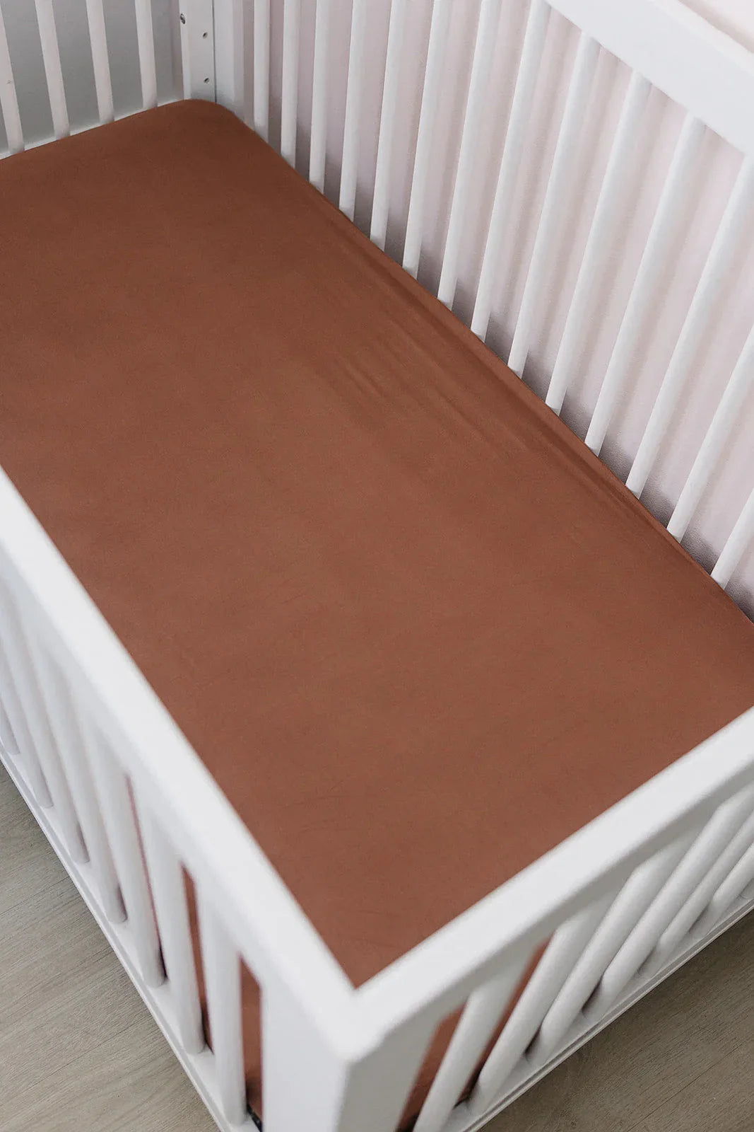 Rust Bamboo Stretch Crib Sheet - BIG FRENCHIES
