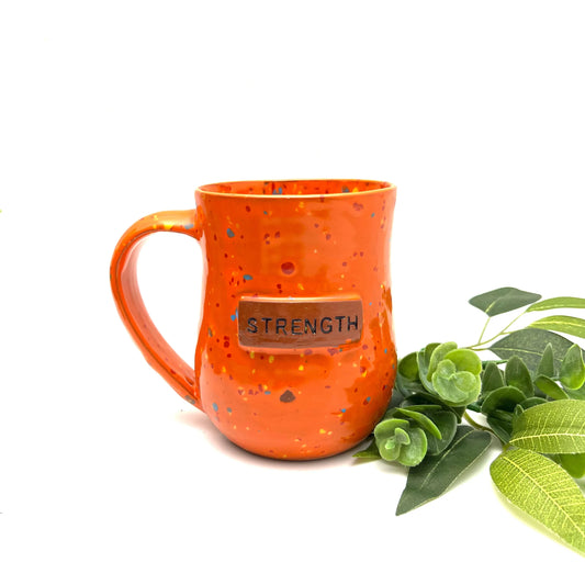 Strength Mug- Orange Speckles - BIG FRENCHIES