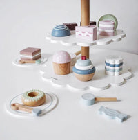 22-Piece Cake Pop Shop Wooden Pretend Dessert Bakery Play Set - BIG FRENCHIES