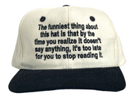 The Funniest thing about this hat custom embroidered vintage Strapback cap hat meme funny