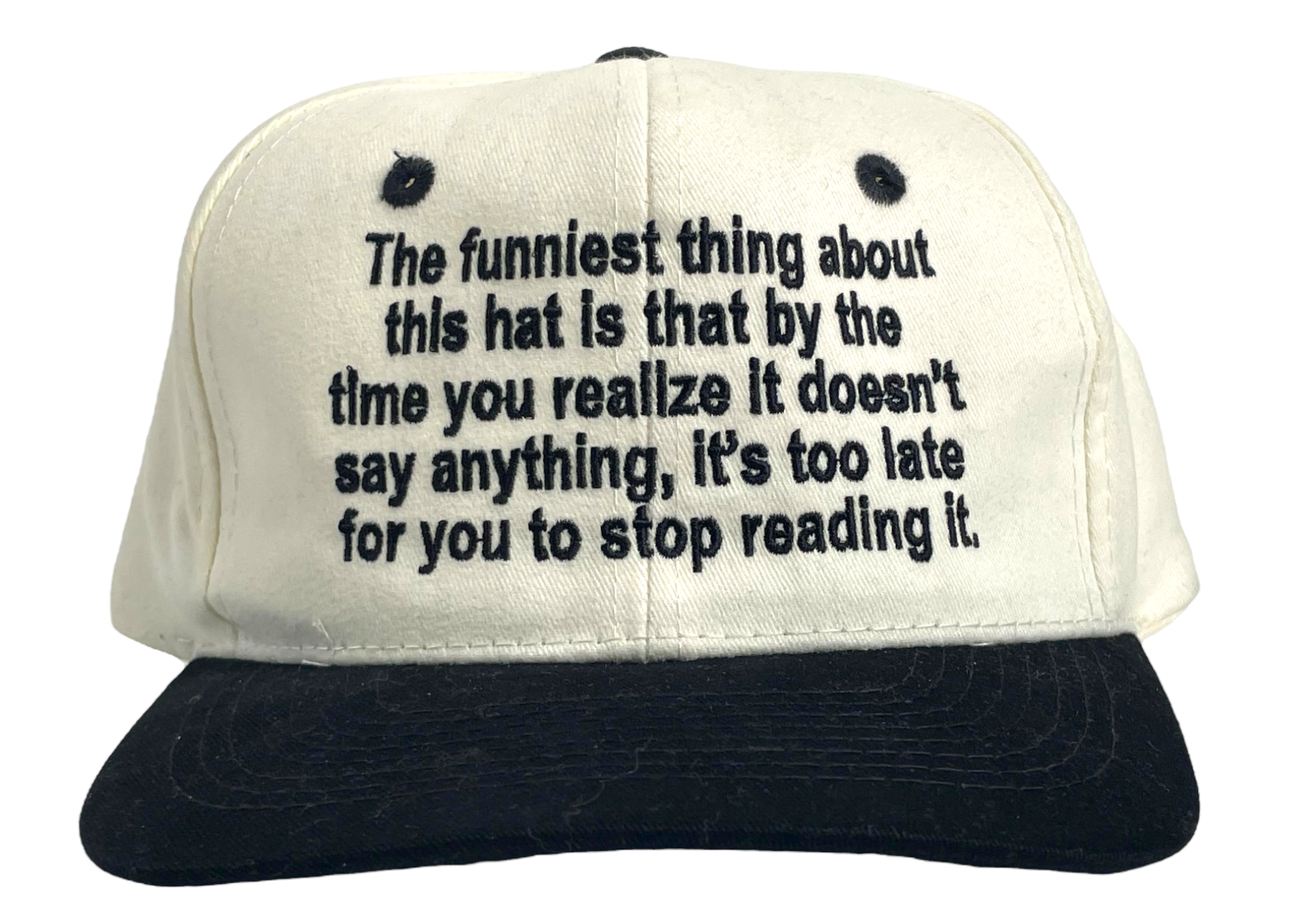 The Funniest thing about this hat custom embroidered vintage Strapback cap hat meme funny