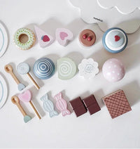 22-Piece Cake Pop Shop Wooden Pretend Dessert Bakery Play Set - BIG FRENCHIES