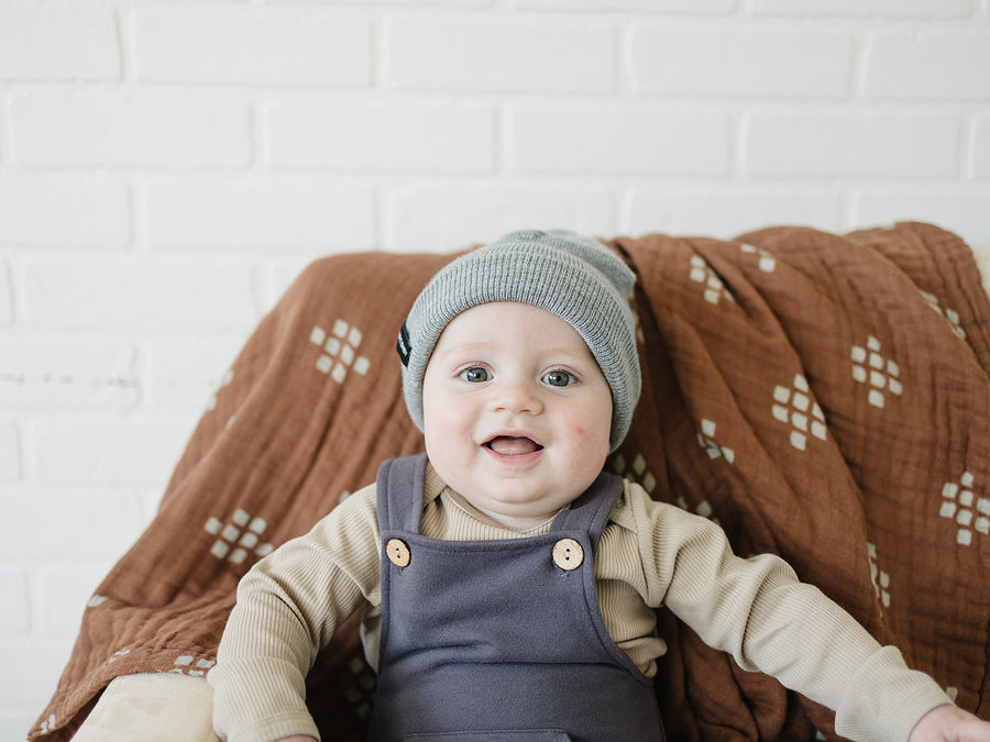 Light Grey Mebie Baby Beanie - BIG FRENCHIES