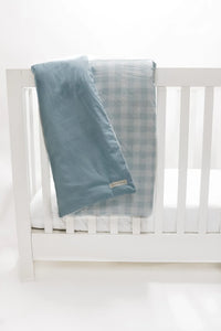 Marine Checkered Quilted Blanket - BIG FRENCHIES