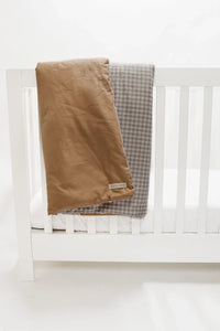 Chestnut Gingham Quilted Blanket - BIG FRENCHIES