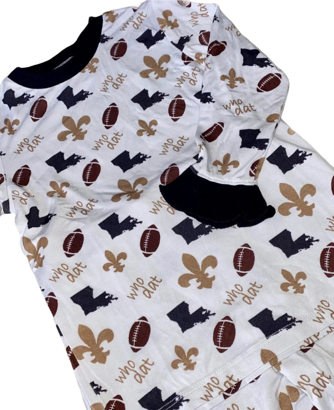 Who Dat Ruffle Bamboo Pajamas - BIG FRENCHIES