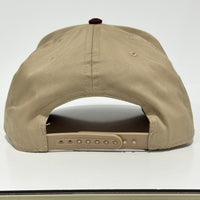 I MARRIED A NUN Tan Maroon SnapBack Cap Funny Dad Hat Custom Embroidered