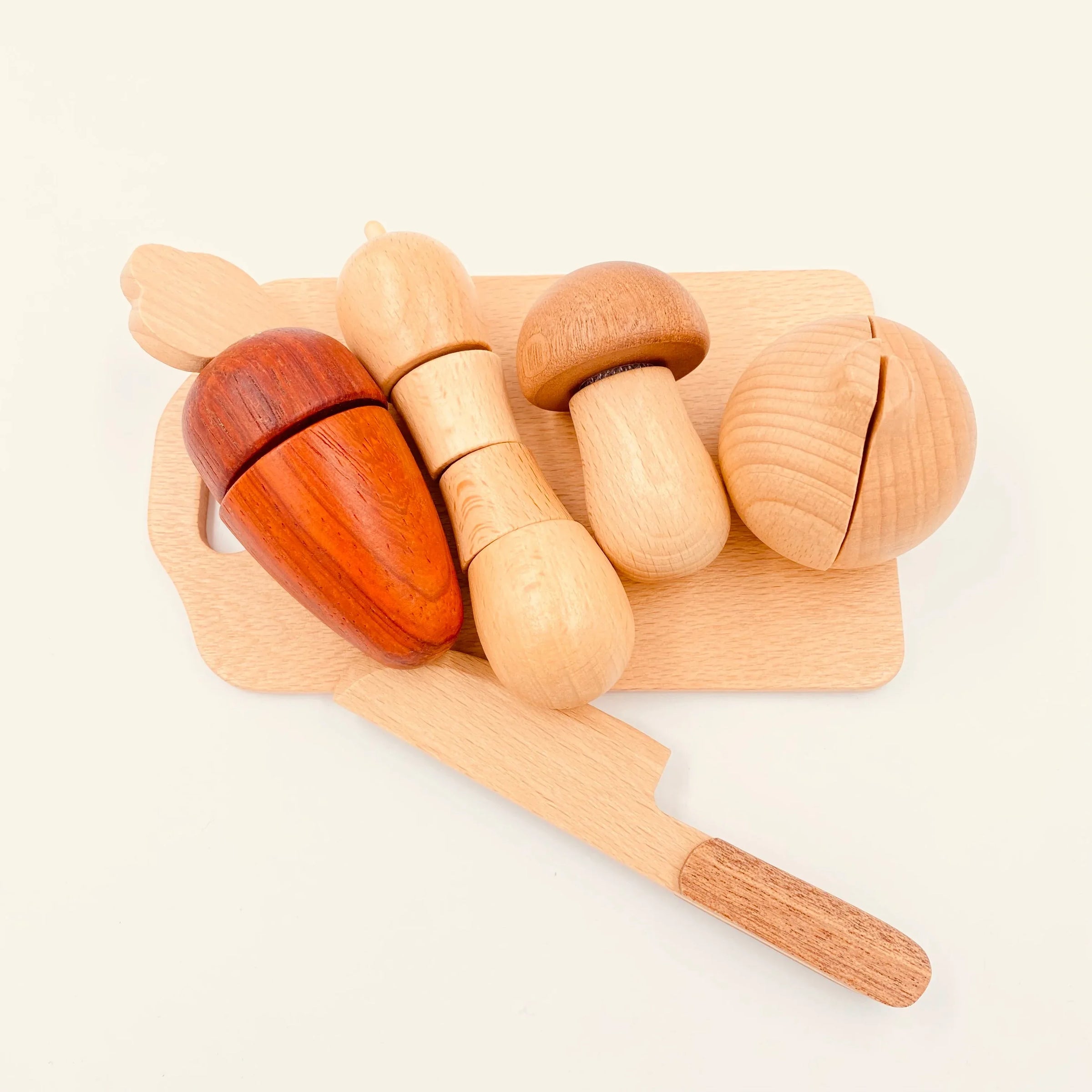 30 Pcs Wooden Fruits and Vegetables Cutting Playset - BIG FRENCHIES