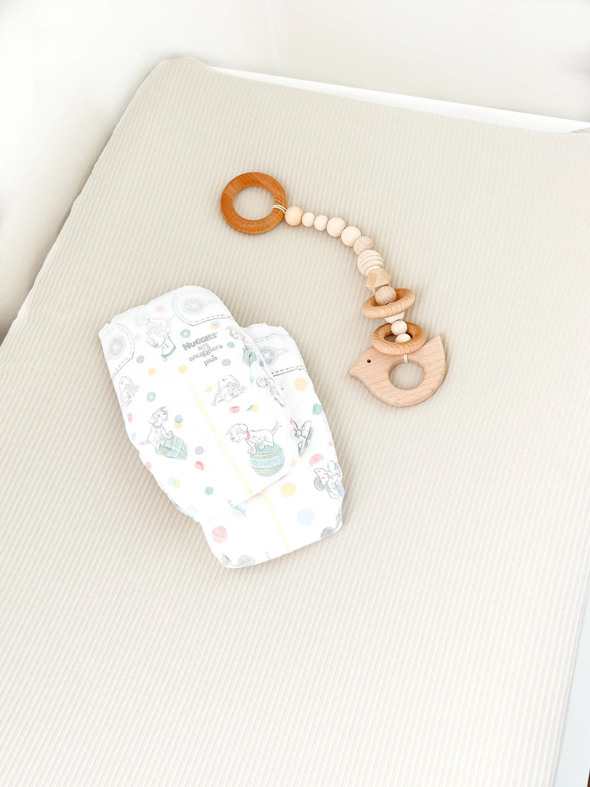 Oat Ribbed Changing Pad Cover - BIG FRENCHIES
