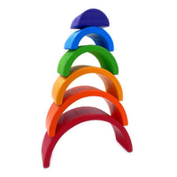 6 Pcs Small Rainbow Stacking Blocks in Primary Colors - BIG FRENCHIES