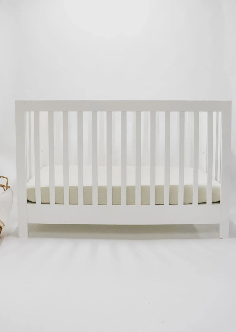 Oat Ribbed Crib Sheet - BIG FRENCHIES