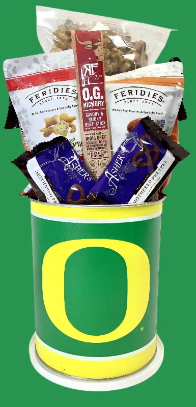 Oregon Ducks Gift Tin Basket - Premium Snack Tin - Officially Licensed NCAA - BIG FRENCHIES