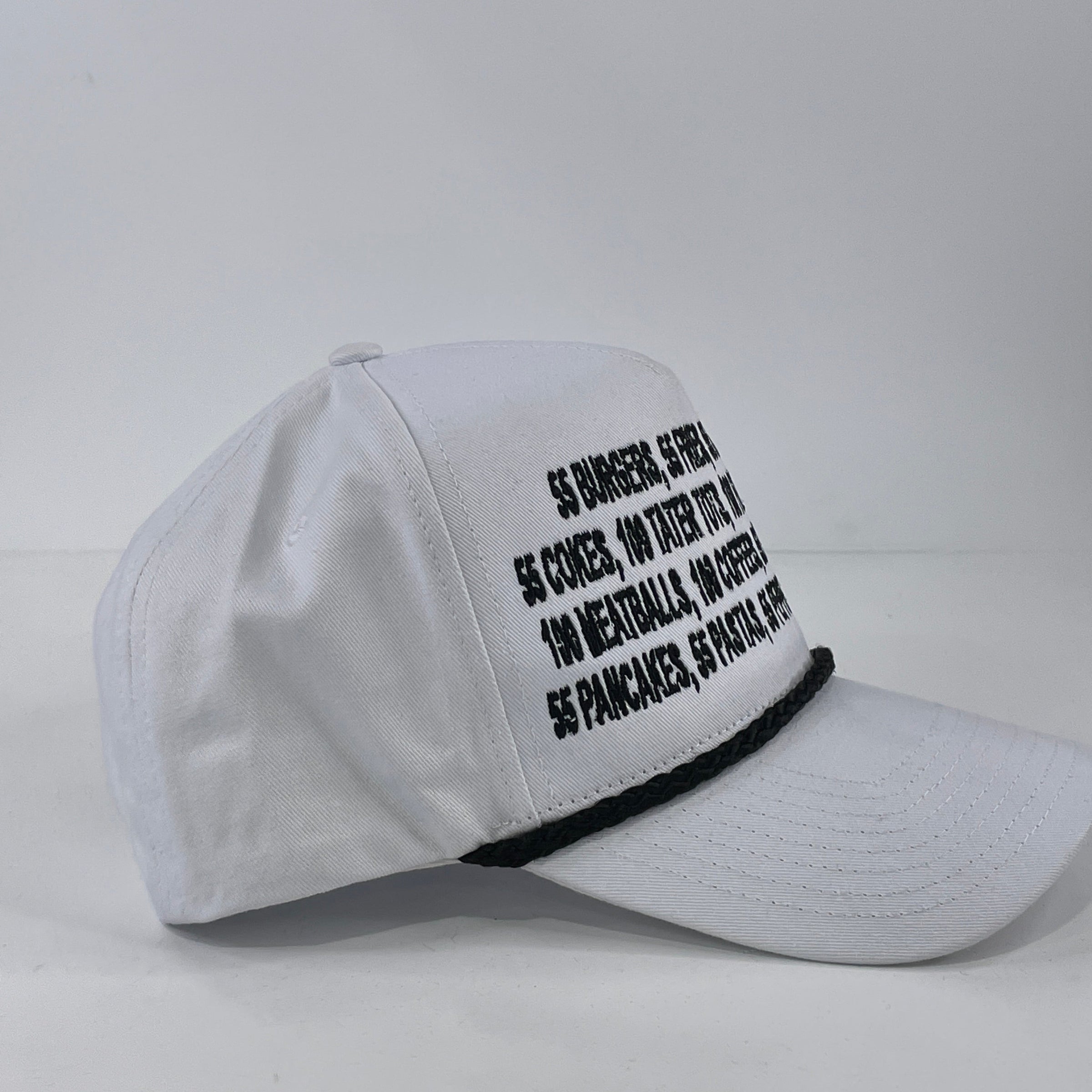 55 burgers 55 fries pay it forward custom embroidered snapback cap