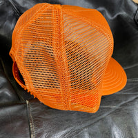 Custom Cattle Ranch Vintage Custom Embroidered Burnt Orange Mesh Trucker Snapback Cap Hat