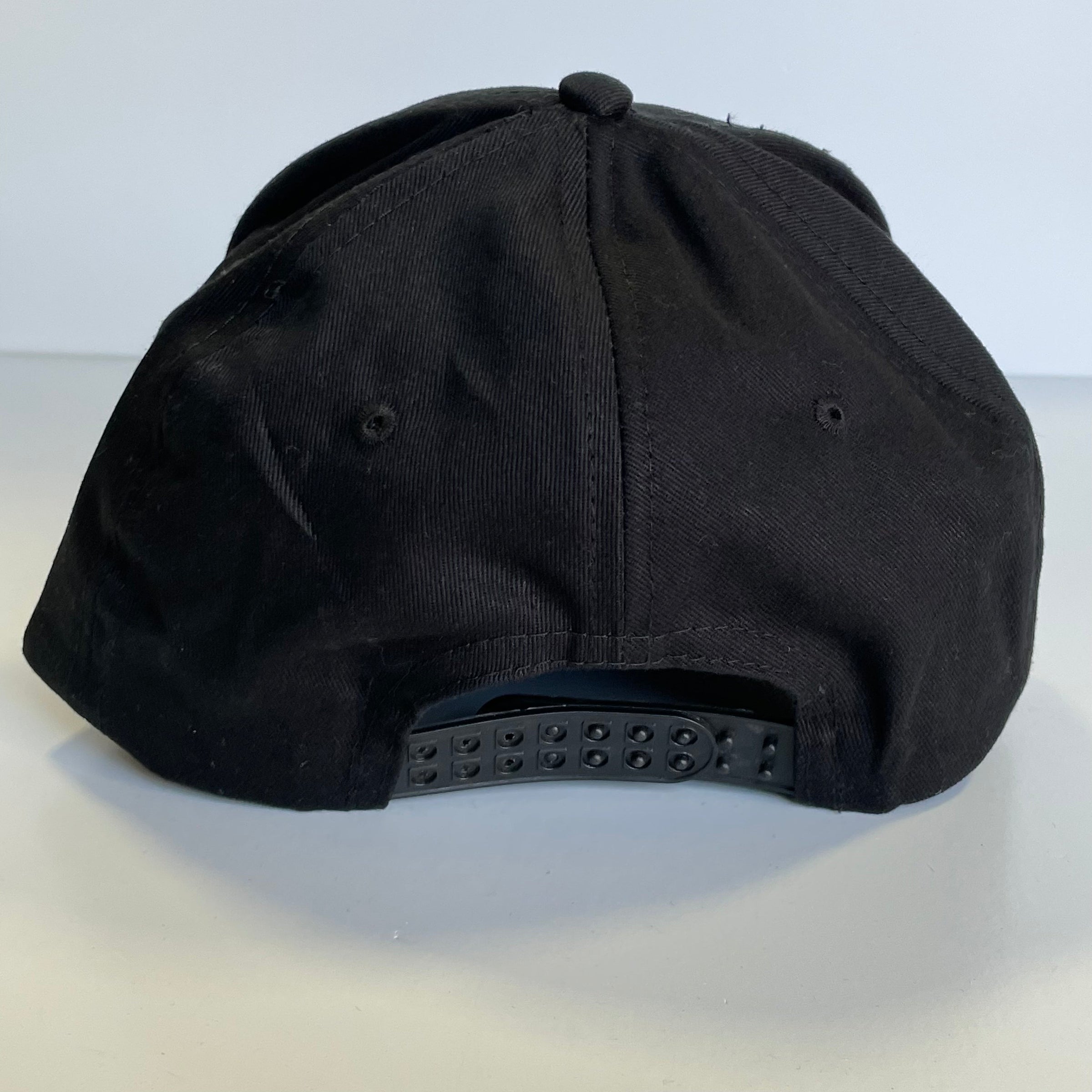 RUN THE DANG BALL White and Black on a Vintage Rope Snapback Cap Hat Custom Embroidered