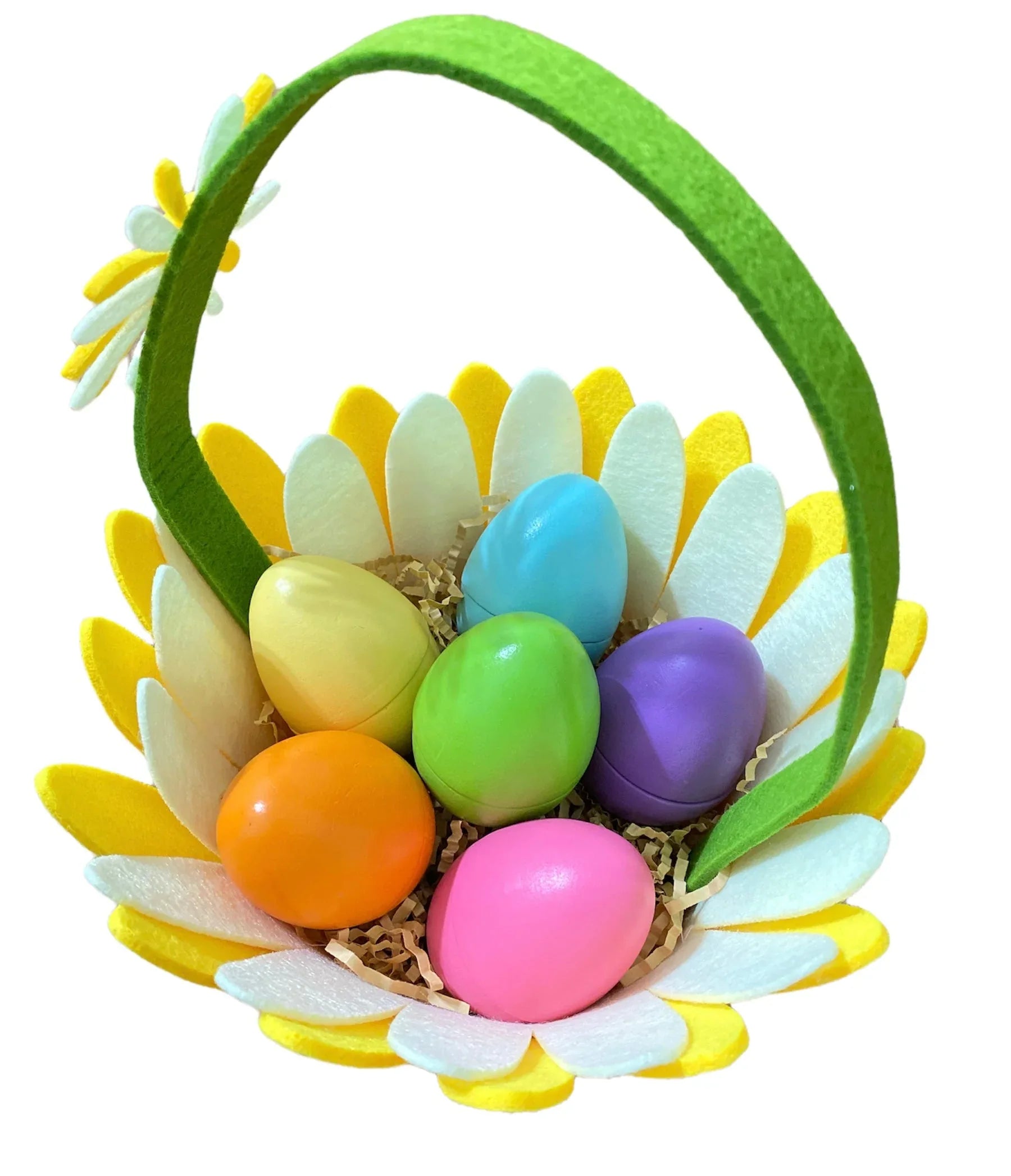 6 Pcs STAINED Magnetic Wooden Eggs in Pastel/Macaron Colors - BIG FRENCHIES