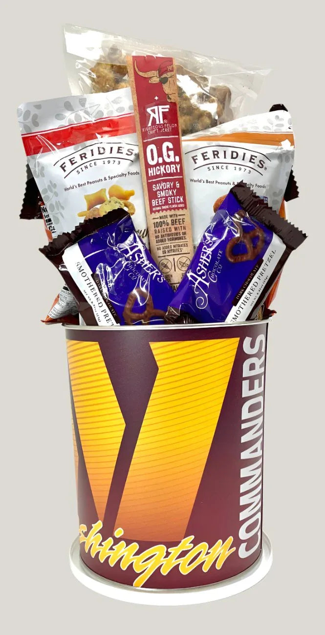 JGB Sports - Washington Commanders Gift Tin Basket - Made In America - BIG FRENCHIES