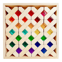 80 Pcs Combination Set with 32 X-Shape Blocks and 48 Lucite Cubes - BIG FRENCHIES